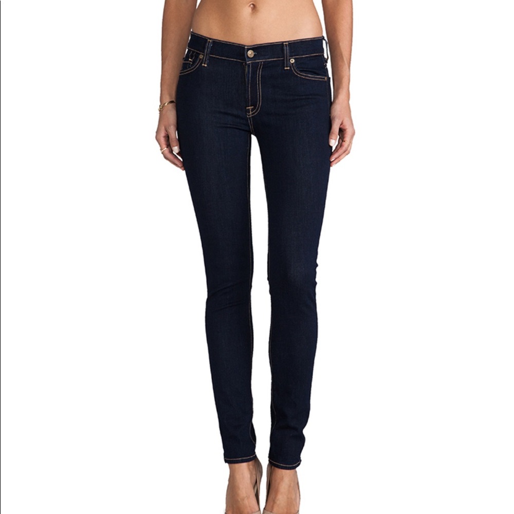 7 For All Mankind The Skinny in Rinsed Indigo